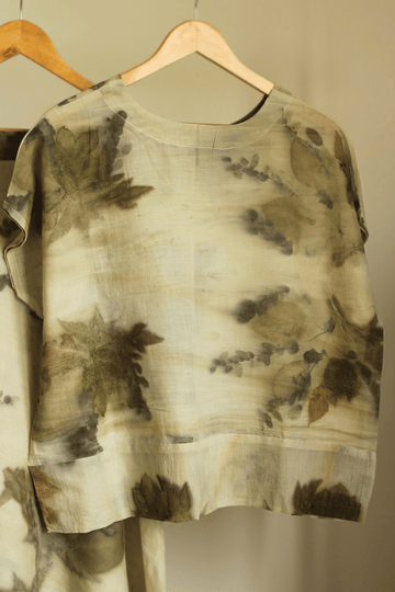 RUAH Ecoprinted Boxy top- Beige