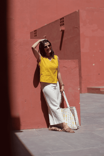Mustard Angrakha top