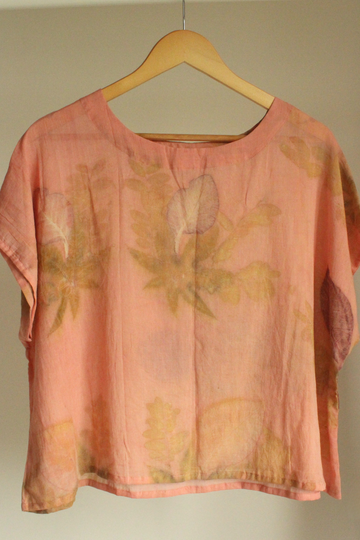 RUAH Ecoprinted Boxy top- Pink