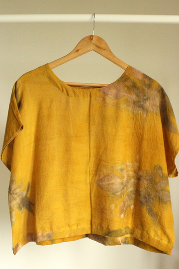 RUAH Ecoprinted Boxy top- Yellow