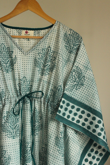 POLKA DOT indigo kaftan