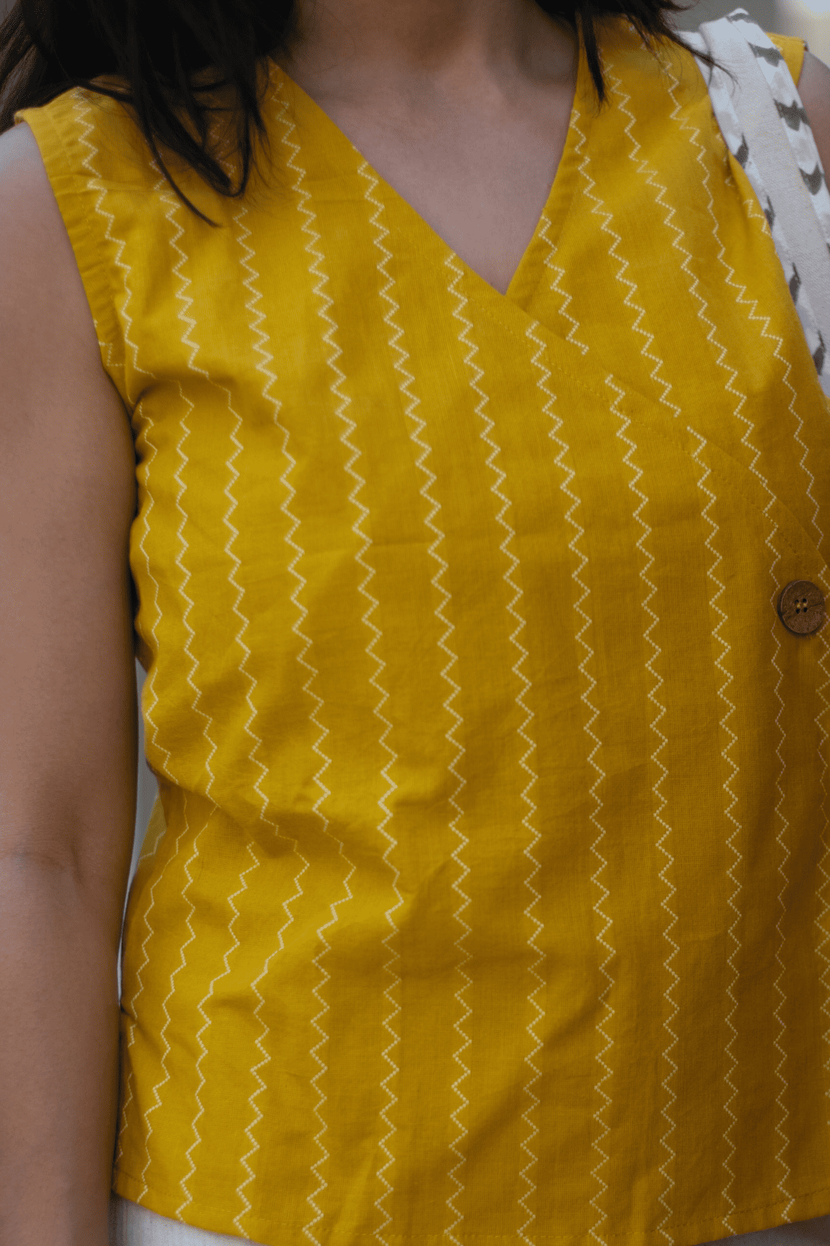 Mustard Angrakha top