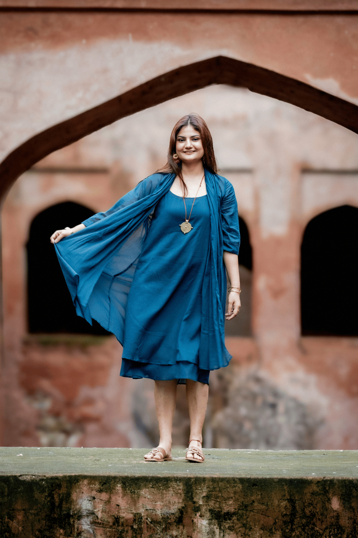 Noor/ नूर dress set- Teal