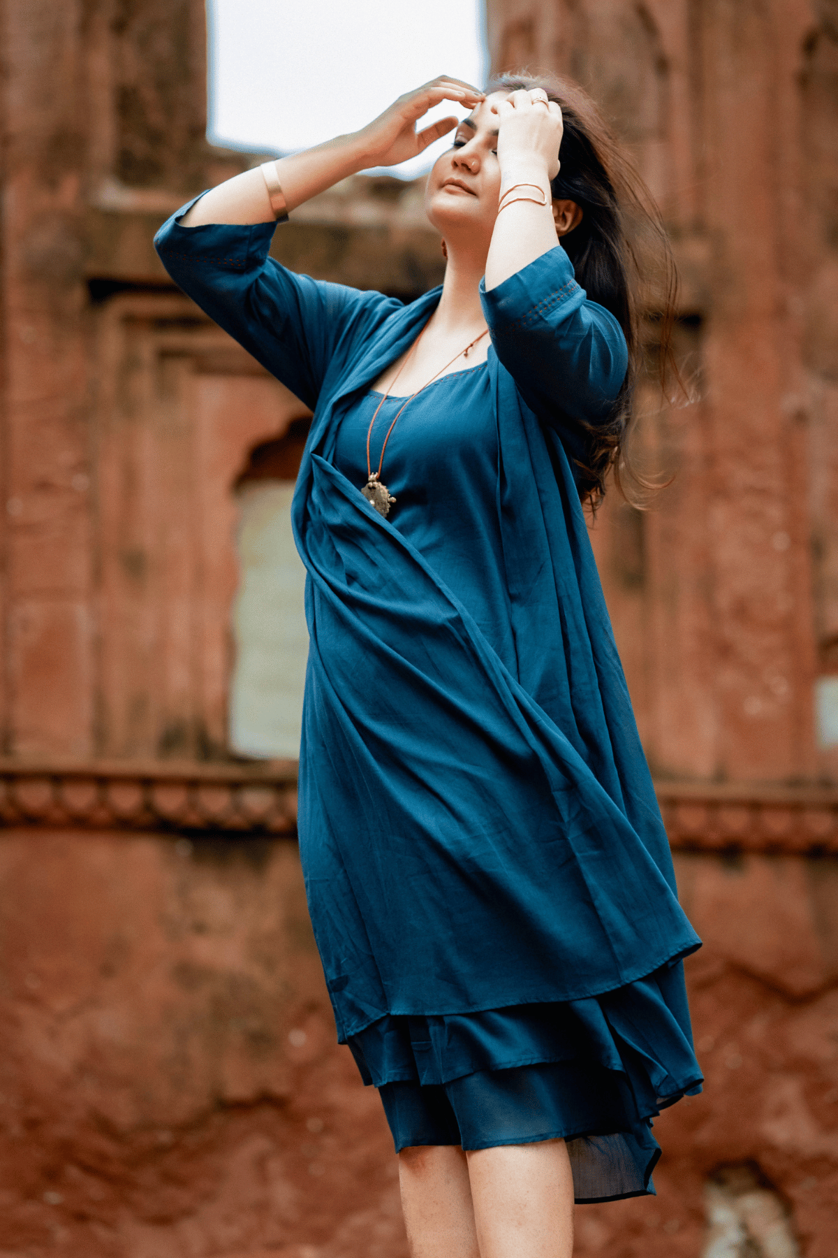 Noor/ नूर dress set- Teal