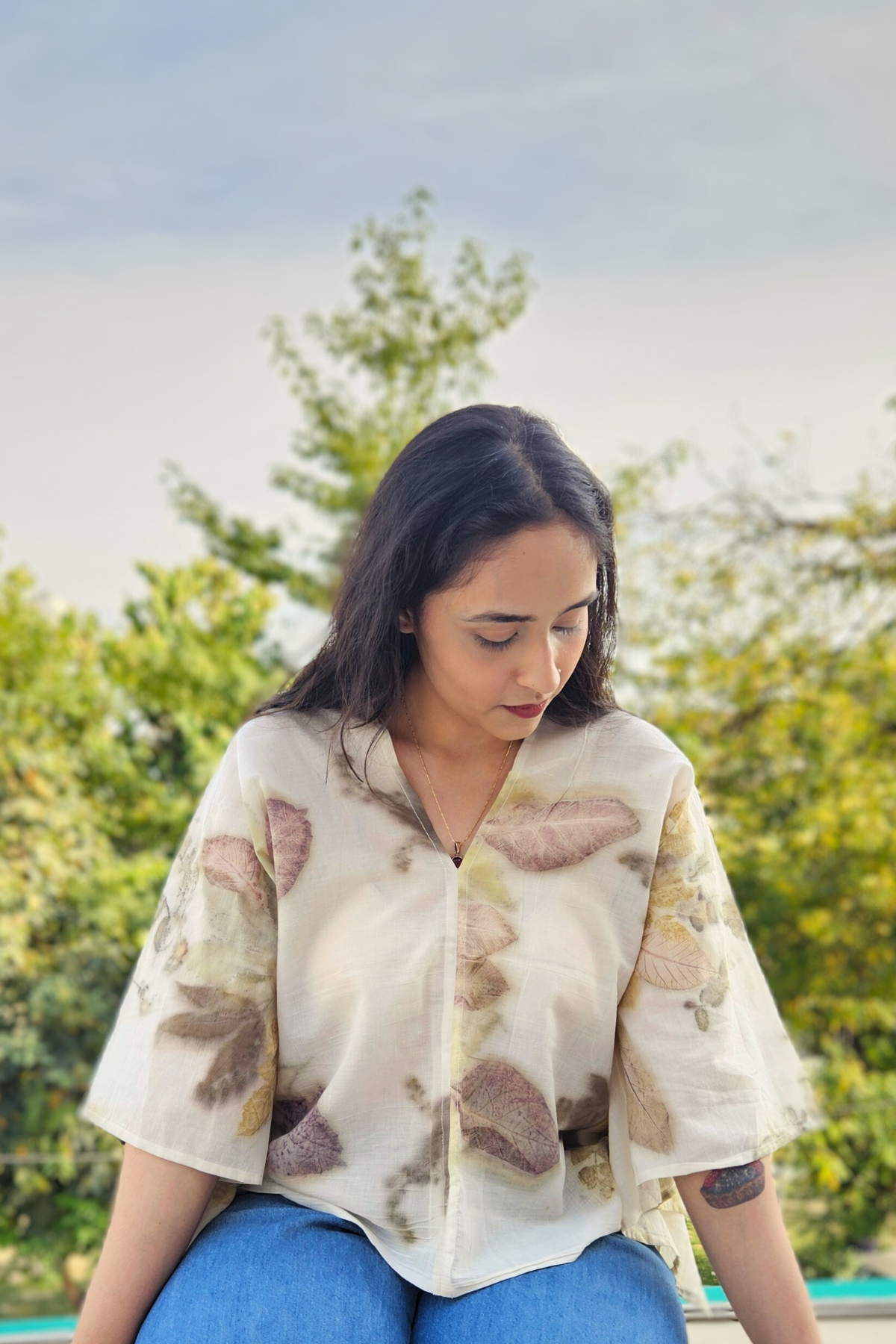 PANKH Kaftan top- White