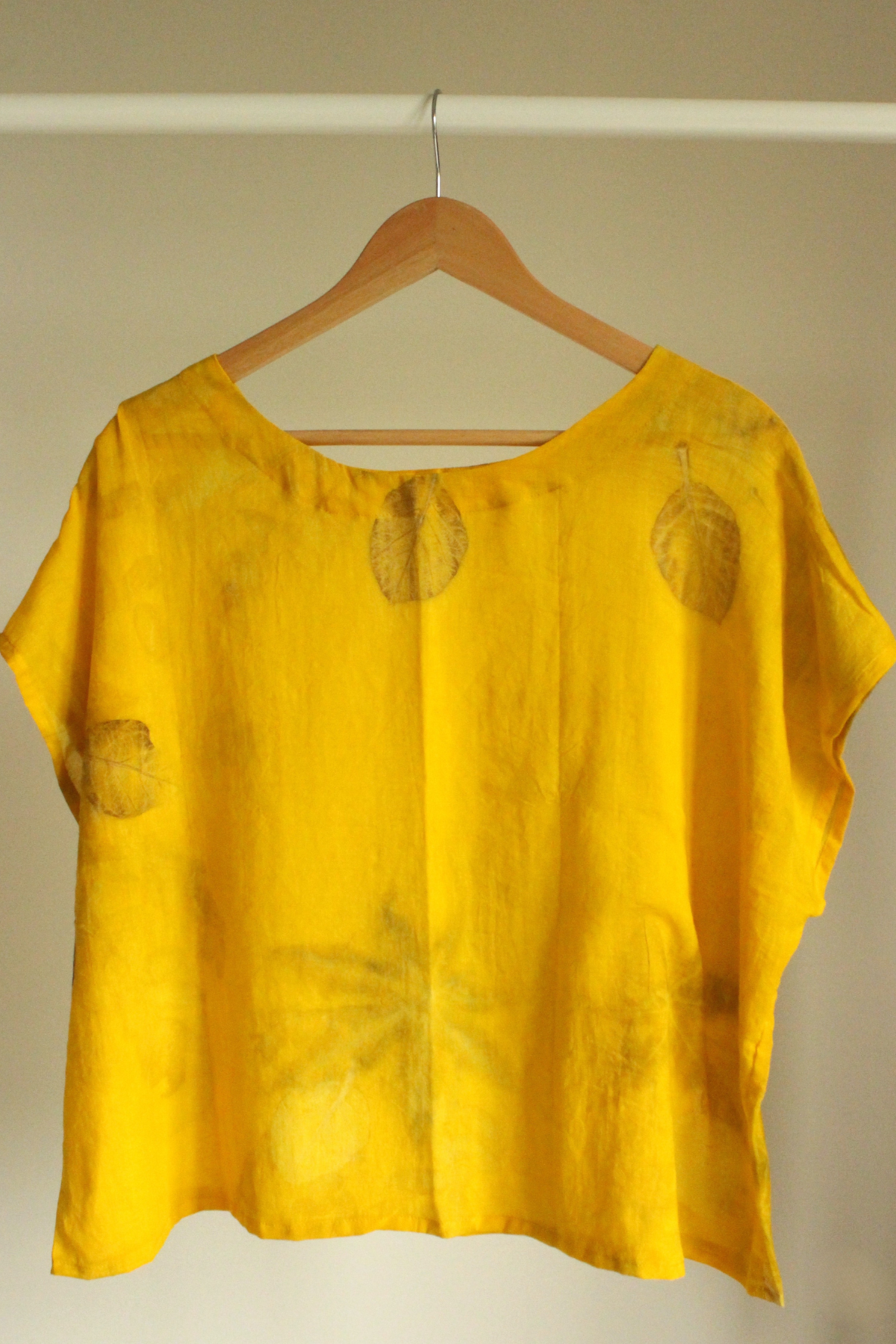 RUAH Ecoprinted Boxy top- Yellow