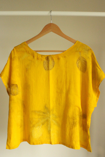 RUAH Ecoprinted Boxy top- Yellow