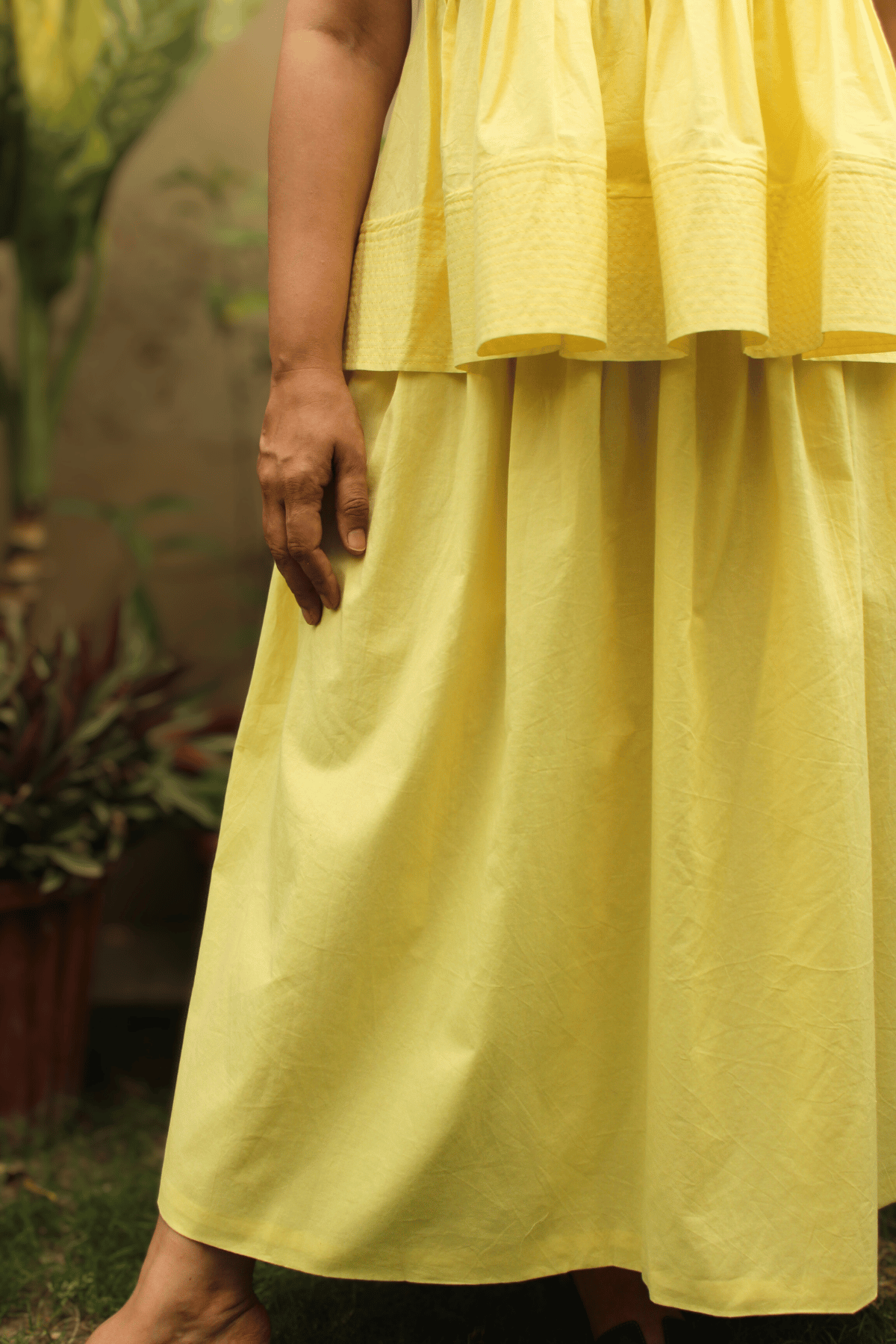 Butter Yellow Wrap Skirt