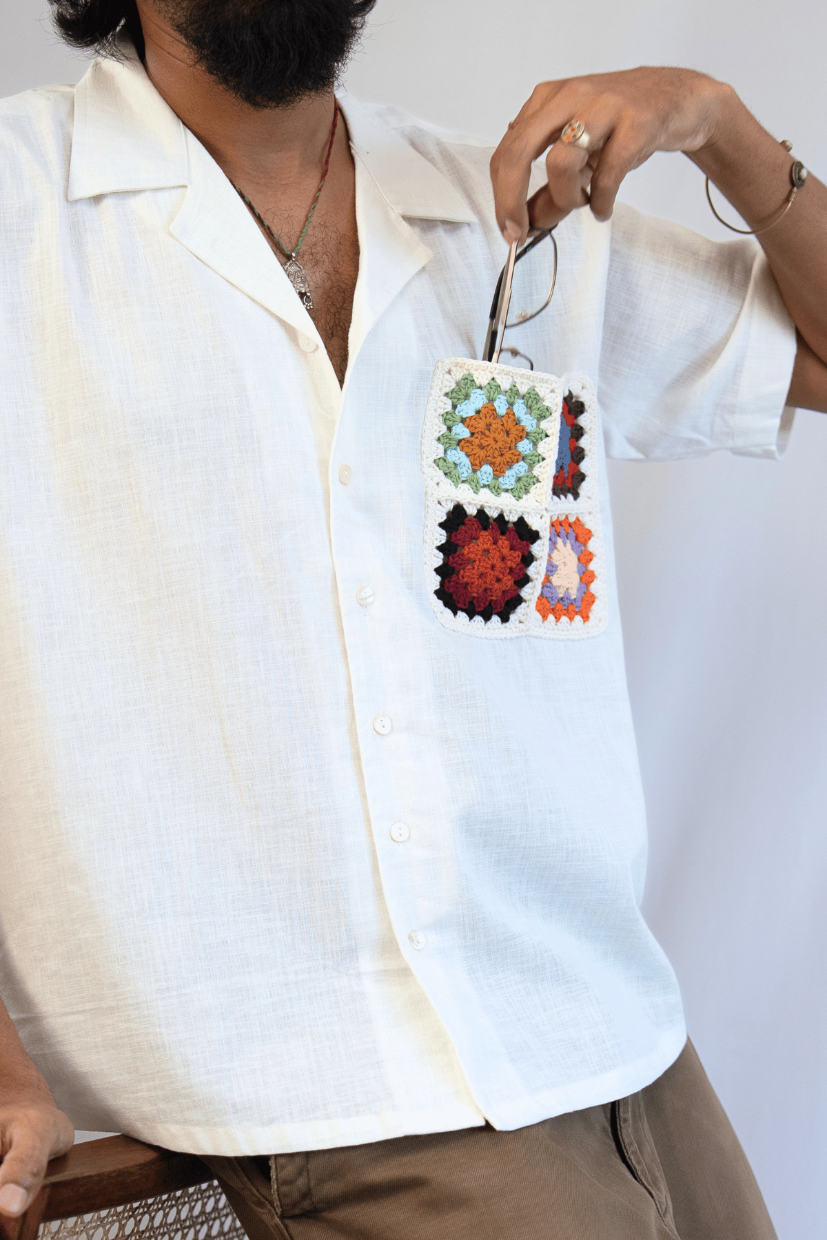 Crochet Pocket Men's Resort shirt