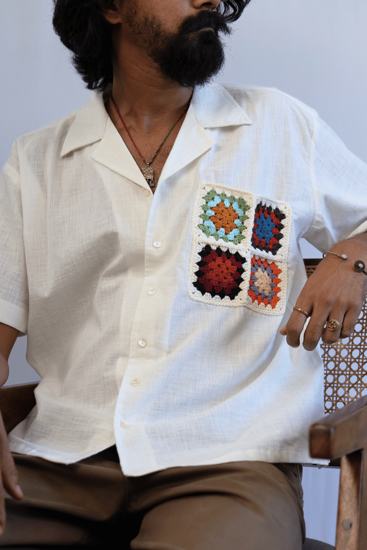 Crochet Pocket Men's Resort shirt