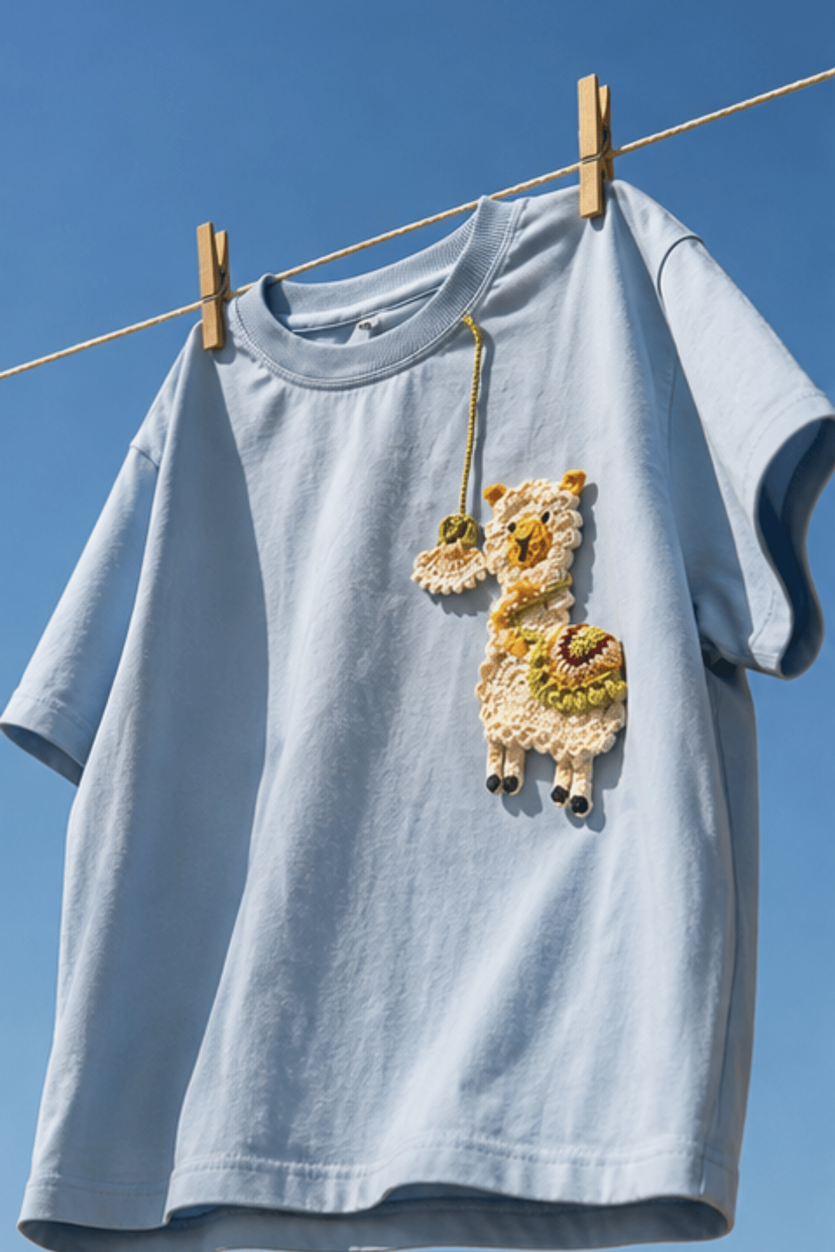 Alpaca Blue Crochet Oversize tshirt