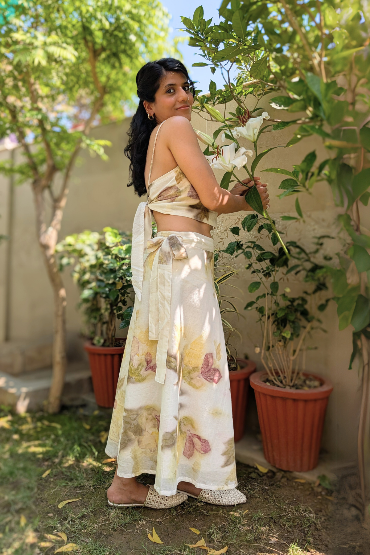 Ecoprinted crop top
