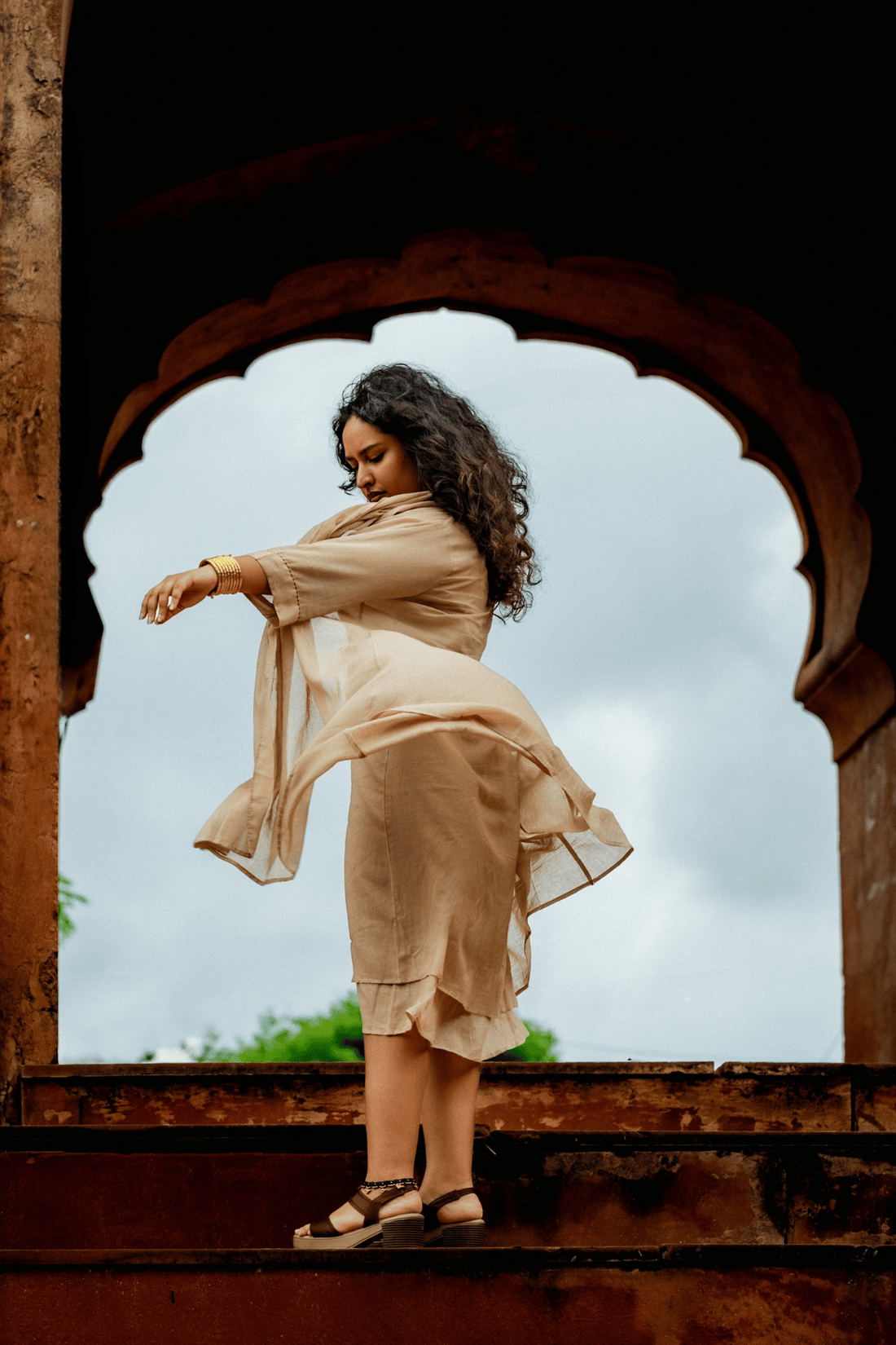 Noor/ नूर dress set- Beige