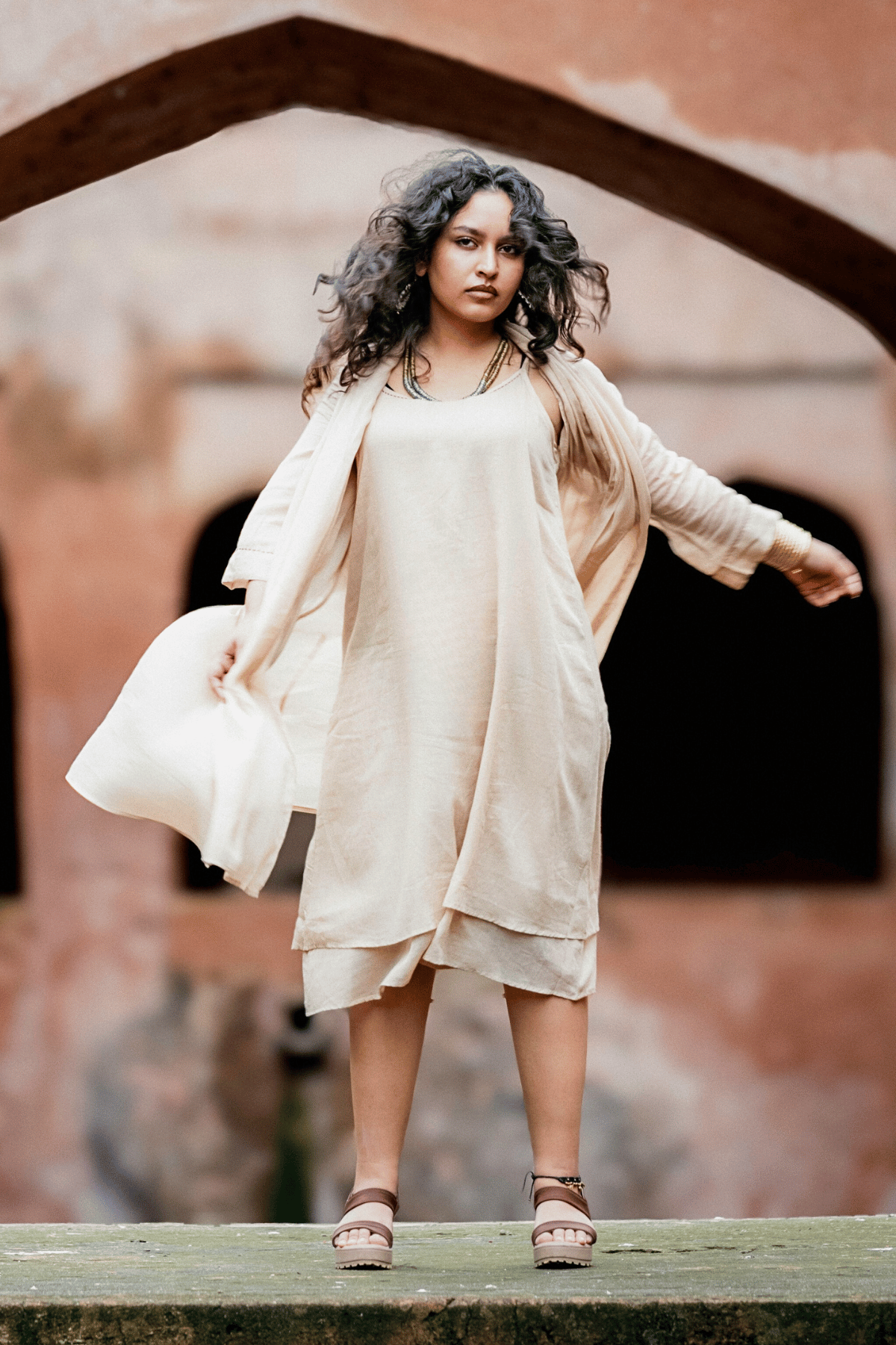 Noor/ नूर dress set- Beige