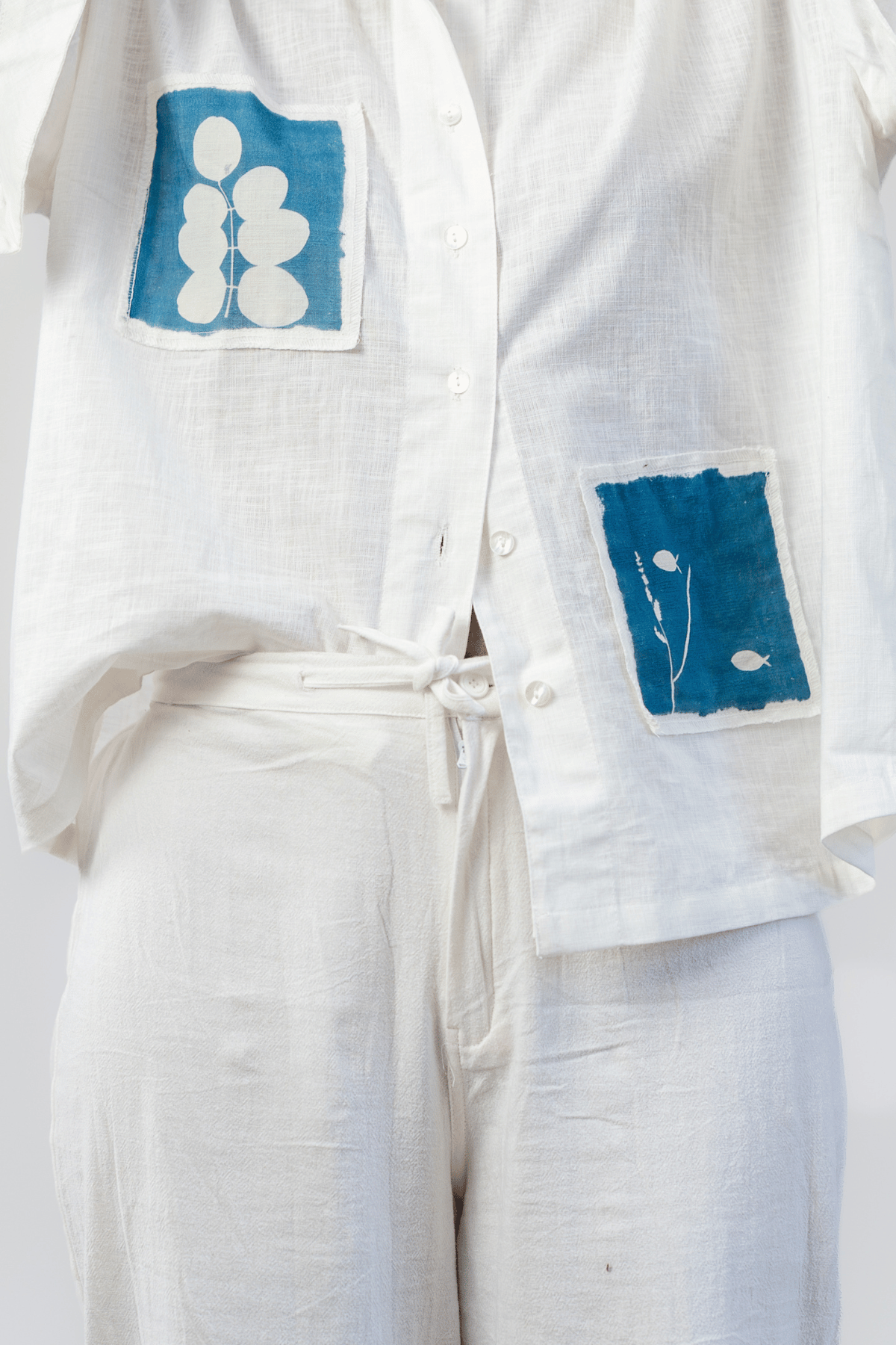 Off White Cotton Pants