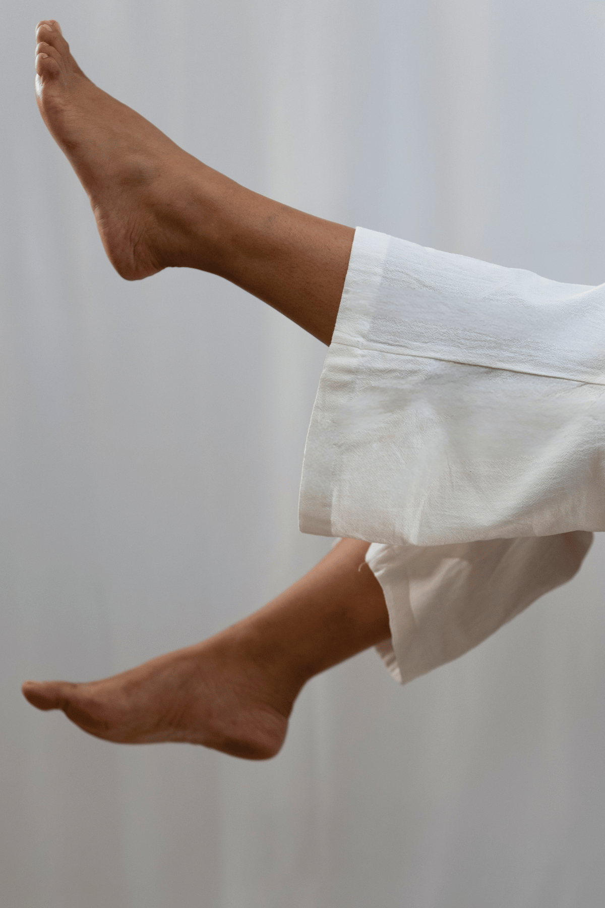 Off White Cotton Pants